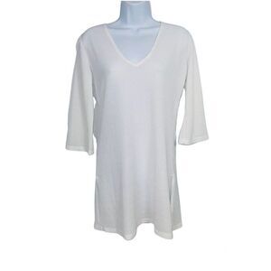 J Valdi Womens S Cover Up White Swim Dress Beach Casual Summer